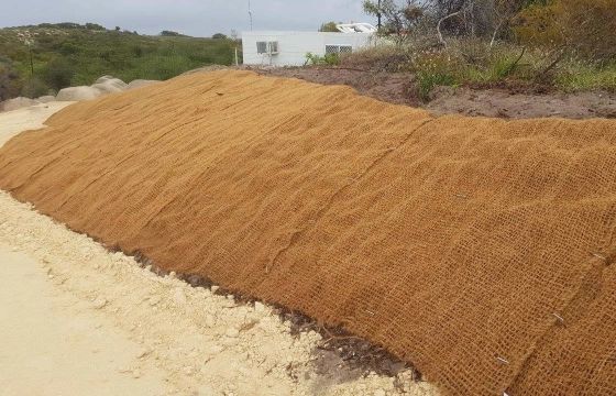 teknik pemasangan jaring sabut kelapa