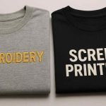 Perbandingan bordir vs sablon pakaian custom