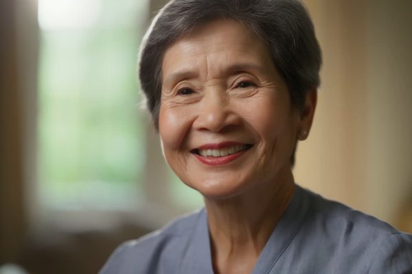 Lansia tersenyum menikmati masa pensiun sambil menjaga stabilitas keuangan pensiun