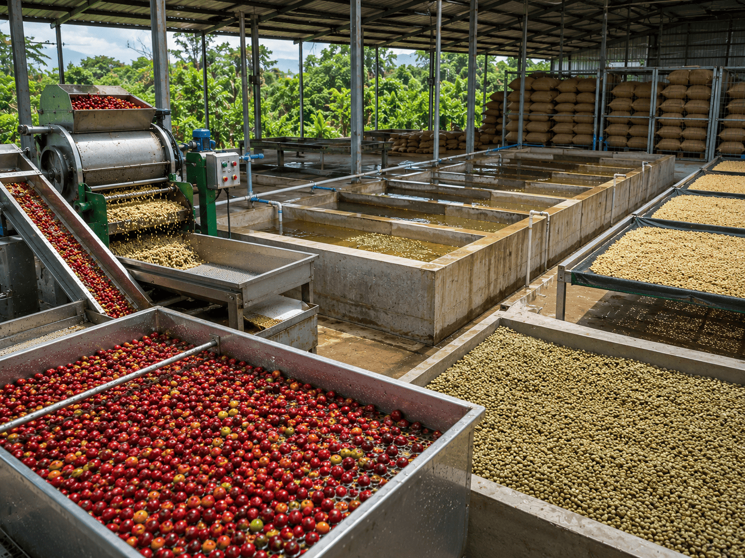 apa saja proses produksi kopi